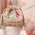 Multicolor floral embroidered potli bag