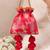 Red katan silk potli bag