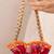 Red katan silk potli bag