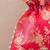 Red katan silk potli bag