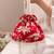 Red pure raw silk potli bag