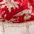 Red pure raw silk potli bag