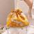Mustard yellow pure raw silk potli bag