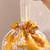 Mustard yellow pure raw silk potli bag