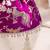 Purple pure raw silk potli bag