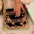 Black semi tissue potli bag