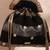 Black semi tissue potli bag