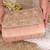 Pink organza silk suede clutch