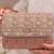 Pink organza silk suede clutch