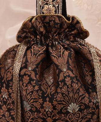 Black pure silk potli bag 5