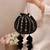 Black embroidered poly silk potli bag