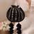 Black embroidered poly silk potli bag