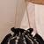 Black embroidered poly silk potli bag