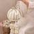 Off white embroidered poly silk potli bag