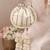 Off white embroidered poly silk potli bag