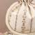 Off white embroidered poly silk potli bag