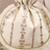 Off white embroidered poly silk potli bag