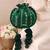 Green embroidered poly silk potli bag