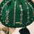 Green embroidered poly silk potli bag
