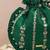 Green embroidered poly silk potli bag