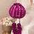 Magenta pink embroidered poly silk potli bag