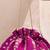 Magenta pink embroidered poly silk potli bag
