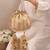 Gold embroidered poly silk potli bag