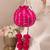 Pink embroidered poly silk potli bag