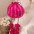 Pink embroidered poly silk potli bag