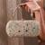 Gold tissue cutwork mirror synthetic clutch