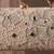 Gold tissue cutwork mirror synthetic clutch