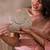 Gold tissue cutwork mirror synthetic clutch