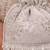 Silver hand embroidered silk potli bag