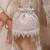 Silver hand embroidered silk potli bag