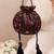 Black woven georgette potli bag