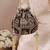 Black woven silk satin potli bag