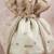 Mint woven silk satin potli bag