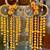 handmade floral ring door hanging yellow pompomsfestive wall hanging for home decor (pack of 2) 