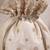 Beige woven silk satin potli bag