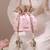 Peach pink woven silk satin potli bag