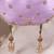 Lilac woven silk satin potli bag