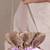 Lilac woven silk satin potli bag