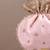 Peach pink woven silk satin potli bag