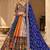 Multicolour Silk Navratri Lehnega Choli With Dupatta