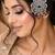 Silver Bridal Jhumar Passa, Sapphire Blue CZ Diamond Headpiece