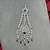 Silver Bridal Jhumar Passa, Sapphire Blue CZ Diamond Headpiece