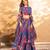 Floral Printed Layered Lehenga Set with Crop Top & Dupatta