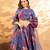 Floral Printed Layered Lehenga Set with Crop Top & Dupatta