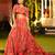 Trendy Floral Printed Flared Lehenga Set with Crop Top & Dupatta