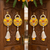 handmade shubh labh yellow pearl tassel door hanging festive home decor (pack of 2)